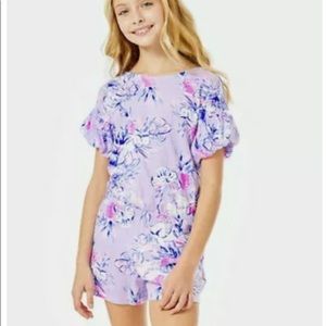 KALLIMA ROMPER  LILLY PULITZER LIKE NEW 🌸 8/10 LILAC ELEPHANTS FLORAL ONEPIECE